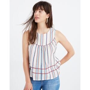 Madewell Rickrack Swing Tank in Stripe